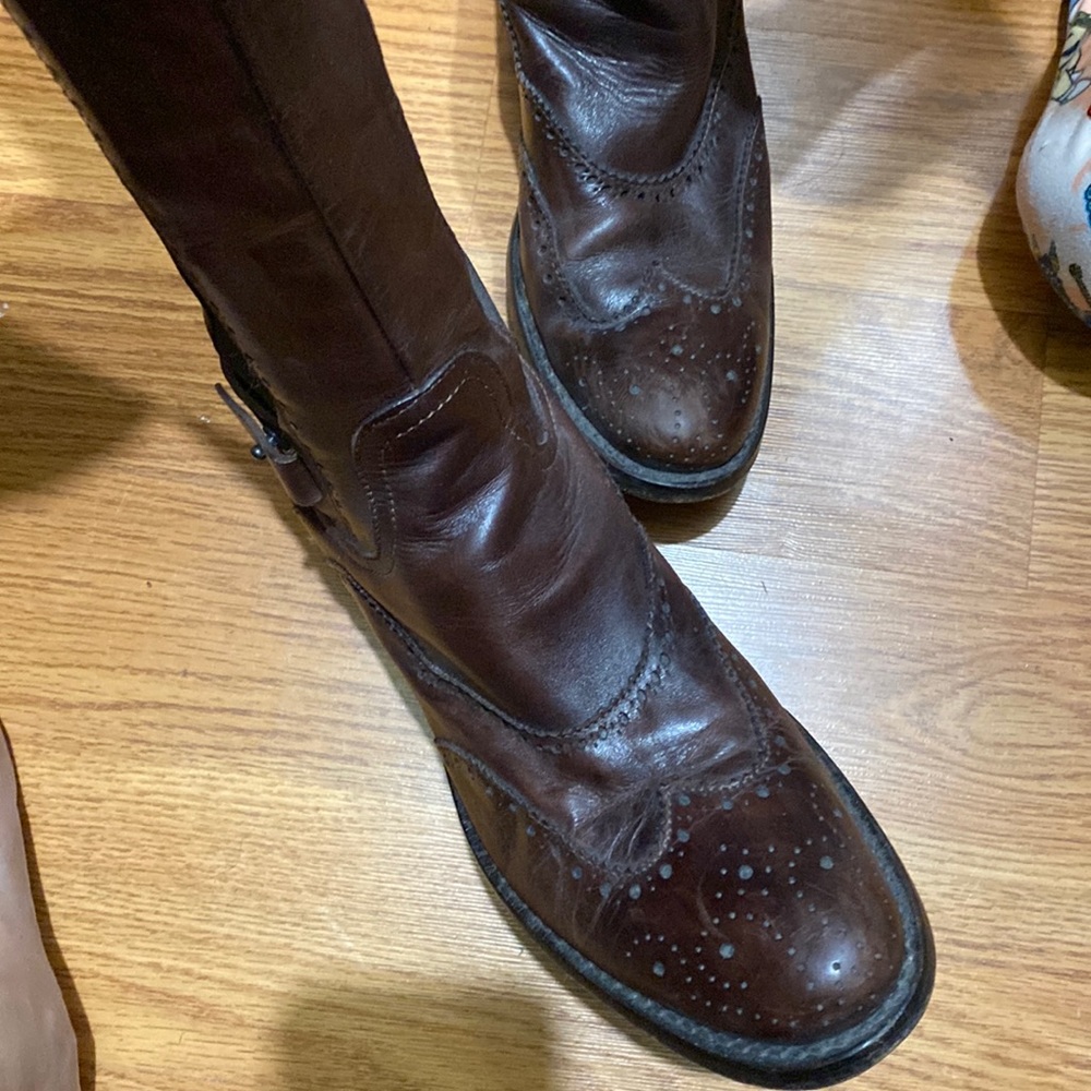 Brogue boots - dark brown 37.5